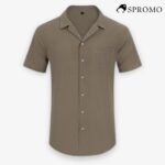 Mens Linen Shirts Short Sleeve Button Down Shirts