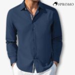 Oxford Casual Dress Button Down Shirts Contrast Button Shirts with Pocket